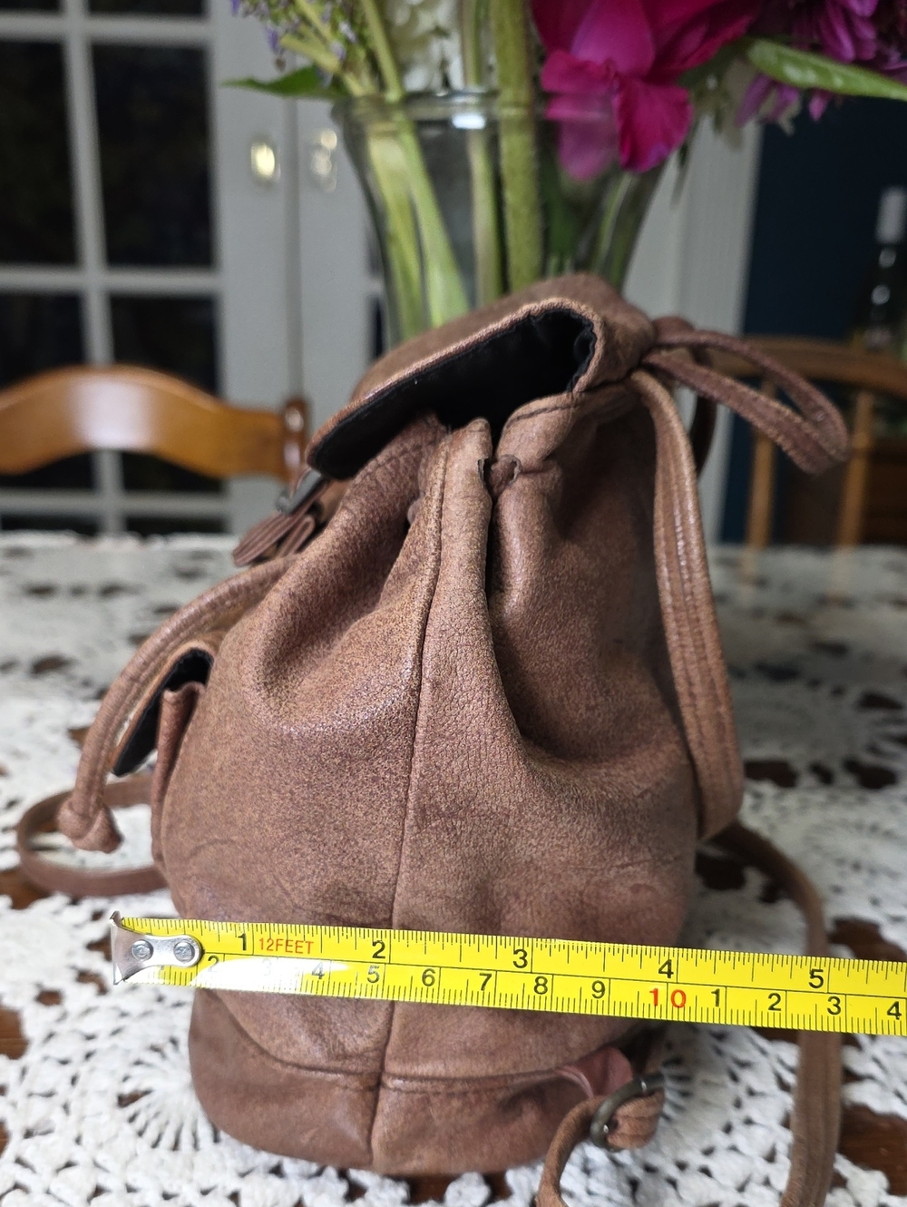 Wilson's Weathered Brown Leather Mini Backpack Shoulder Bag - Picture 13 of 13